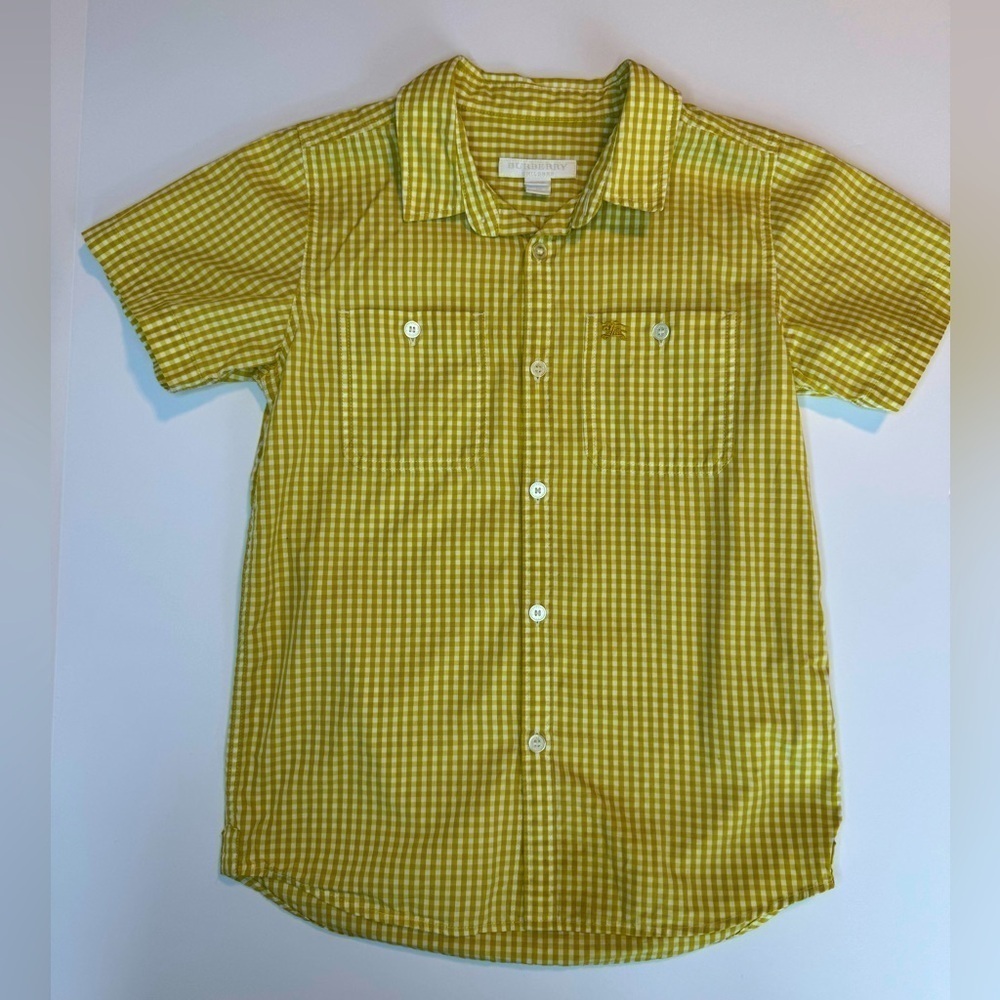 Burberry Boys Plaid Button Down Shirt Size 8Y